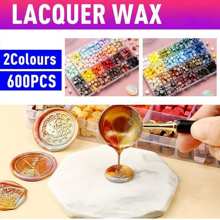 600 X Colour Sealing Wax Mix Metallic Stick Beads Stamp Seal Candle Envelope VIC - Macaron Color.