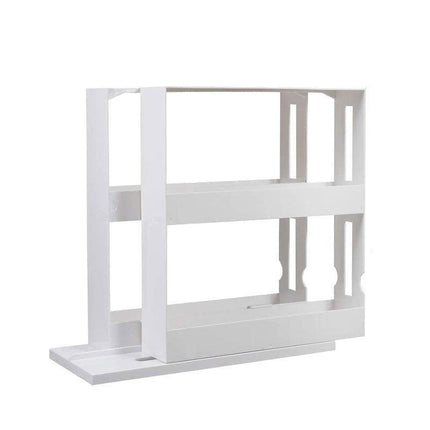 Slide Cabinet Organiser Rack Storage Pantry Kitchen Shelf Spice Jars Can Holder.