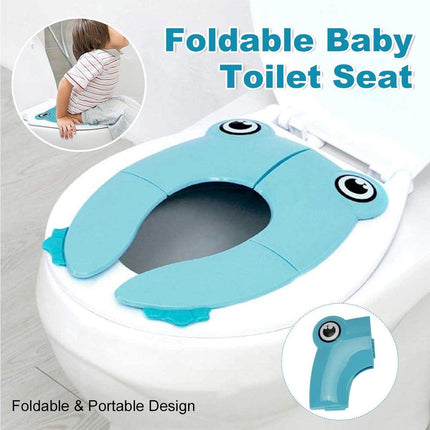Blue Kids Toilet Seat Washer Portable Baby Training Seat for Easy Potty Training.