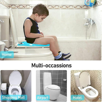 Blue Kids Toilet Seat Washer Portable Baby Training Seat for Easy Potty Training.