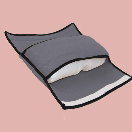 1/2× Soft Plush Car Shoulder Pad and Cushion Pillow for Travel Comfort - Beige.
