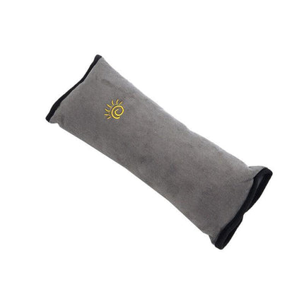1/2× Soft Plush Car Shoulder Pad and Cushion Pillow for Travel Comfort - Beige.