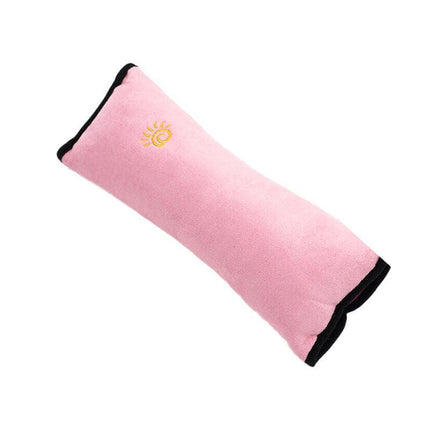 1/2× Soft Plush Car Shoulder Pad and Cushion Pillow for Travel Comfort - Beige.