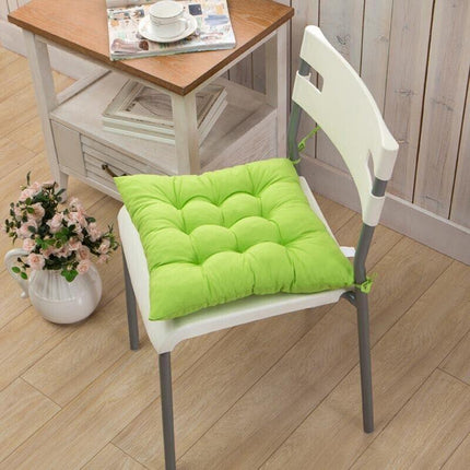 Soft Chair Cushion Pad for Indoor Outdoor Seating Square Seat Cover 35x35cm - Coffee.