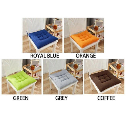 Soft Chair Cushion Pad for Indoor Outdoor Seating Square Seat Cover 35x35cm - Coffee.