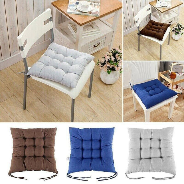 Soft Chair Cushion Pad for Indoor Outdoor Seating Square Seat Cover 35x35cm - Green.