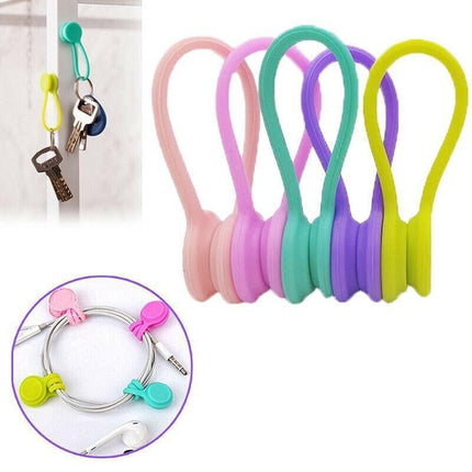 10PCS Cord Clip Organizer Reusable Cable Winder Holder for Desk and Office.
