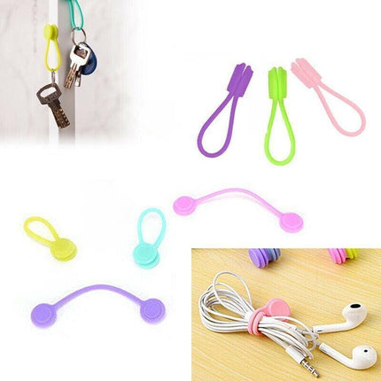 10PCS Cord Clip Organizer Reusable Cable Winder Holder for Desk and Office.