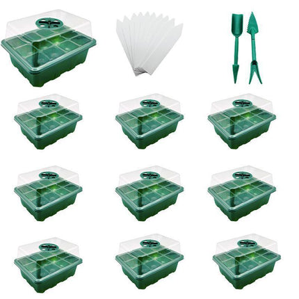 3/5/10 Set 12 Hole Plant Seed Grow Box Propagation Nursery Seedling Starter Tray - 3PCS.