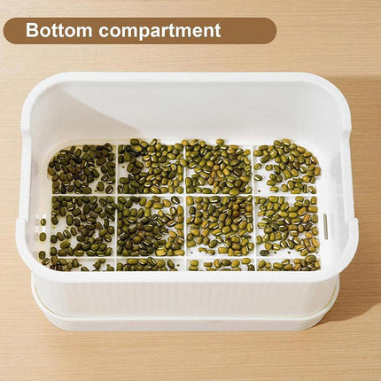 Seedling Tray Sprout Tray Soilless Hydroponic Planting Pot for Indoor Gardening - Green.