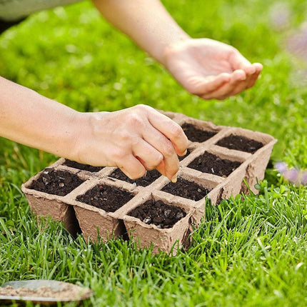 15pcs Pulp Seedling Cups 12 Compartments Nursery Incubators Plant Grow Trays.