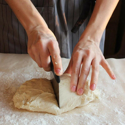 Dough Scraper Stainless Steel Bake Cake Slicer Pastry Cutter Multipurpose Bench - Semicircle.