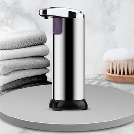 Automatic Soap Liquid Dispenser Handsfree Touchless IR Sensor Hand Wash Steel.