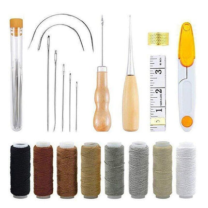 29 Pack Upholstery Repair Kit Leather Craft Tool Kit Leather Hand Sewing Needle.