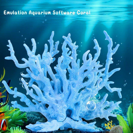 Soft Coral Realistic Water Plants Aquarium Decoration Fish Tank Seawater Set - Pink.