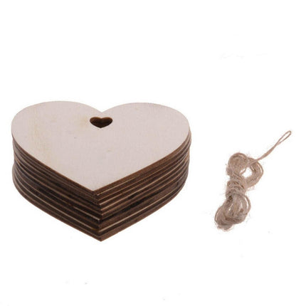Wooden Christmas Hanging Ornament for Tree DIY Craft Decoration 10pcs - Christmas Tree.