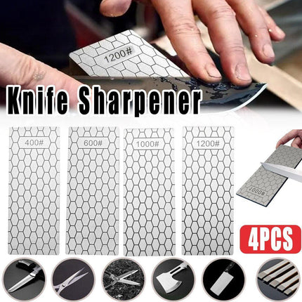 4pcs Diamond Knife Sharpener Sharpening Stone Honeycomb Grind Sharpener Kit.