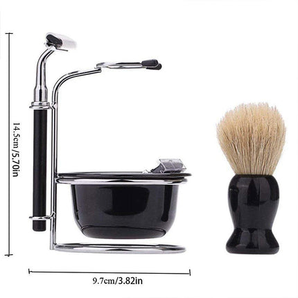 5PCS Shaving Kit Set Manual Razor Brush Stand Bowl Set for Men.