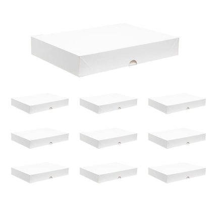 Premium Shirt Packaging Boxes 350g White Cardboard 2Sizes Easy Storage Flat Pack - 25pcs-11*8.5*1.5inch.