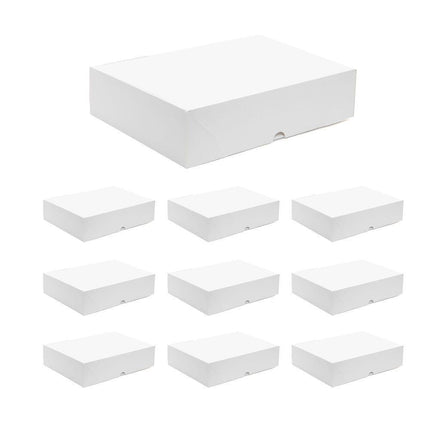 Premium Shirt Packaging Boxes 350g White Cardboard 2Sizes Easy Storage Flat Pack - 25pcs-11*8.5*1.5inch.