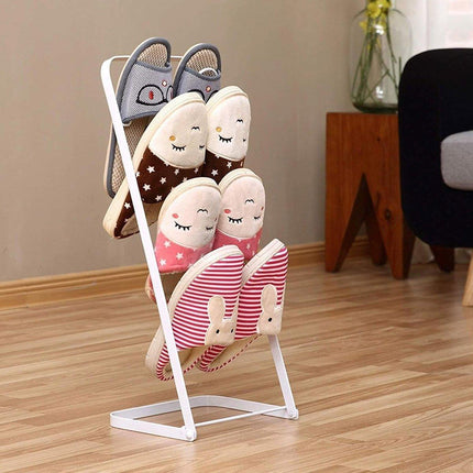 Simple Multi Layer Slipper Storage Rack Organizer for Home Closet Shoe Organizer - Black.
