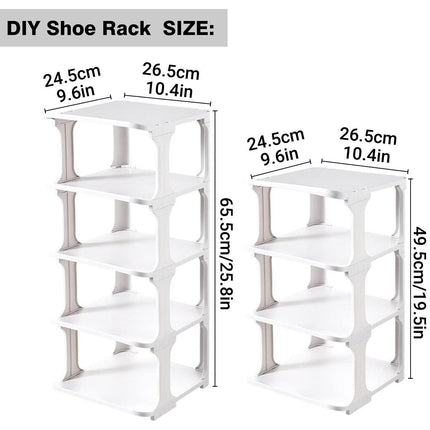 4/5Tier Shoe Rack Organizer Shelf Space Saving Storage Stand For Entryway Home - 5-Tier.