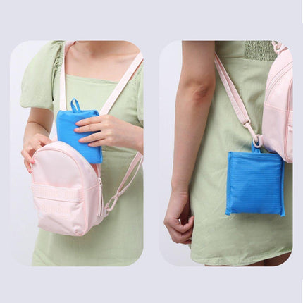 Large Multi Colour Waterproof Shopping Bag Foldable Portable Reusable Bag - Green.