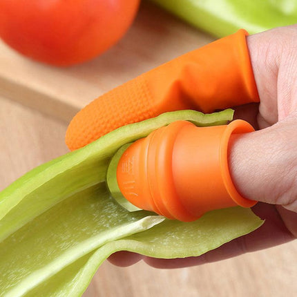 Garden Silicone Thumb Knife Finger Cutter Vegetable Harvesting Tool Picking Aid - L.