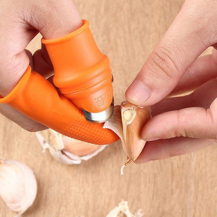 Garden Silicone Thumb Knife Finger Cutter Vegetable Harvesting Tool Picking Aid - L.
