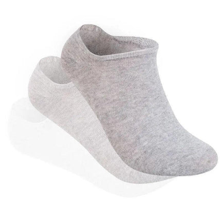 Nanjiren 5 Pairs Socks Mens Men Low Cut Socks Ankle Soft Cotton Trainer Sport - Light Grey 5 Pairs.