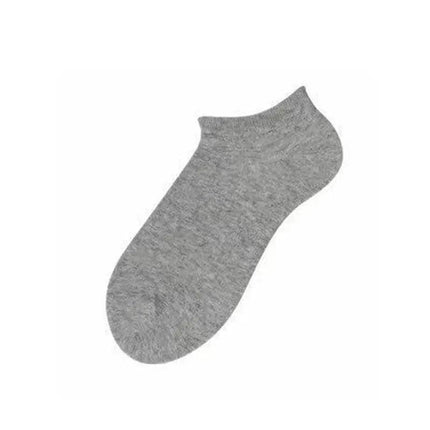 Nanjiren 5 Pairs Socks Mens Men Low Cut Socks Ankle Soft Cotton Trainer Sport - Light Grey 5 Pairs.