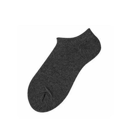Nanjiren 5 Pairs Socks Mens Men Low Cut Socks Ankle Soft Cotton Trainer Sport - Light Grey 5 Pairs.