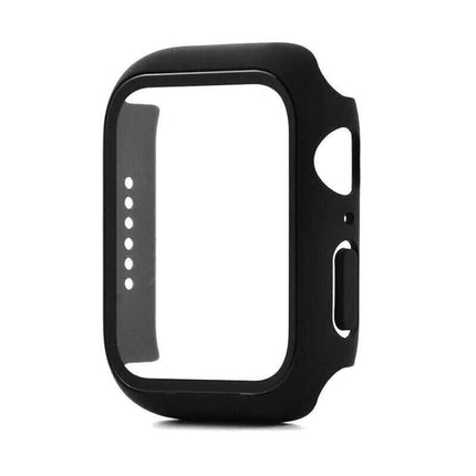 For Apple Watch iWatch Series SE 6 5 4 3 2 1 Case Full Glass Cover 38mm - Silver.