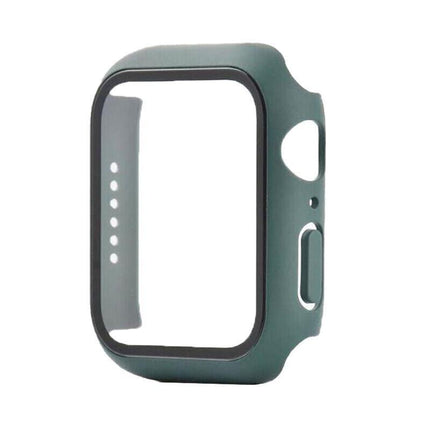 For Apple Watch iWatch Series SE 6 5 4 3 2 1 Case Full Glass Cover 40mm - Black.