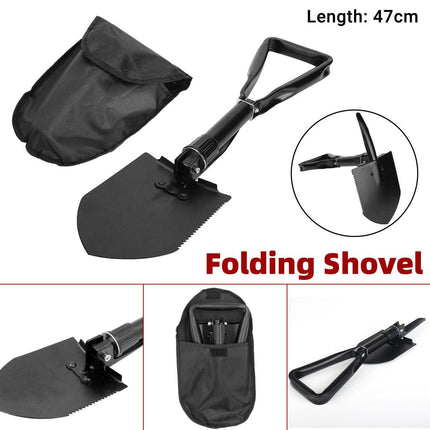 Folding Survival Shovel Outdoor Camping Emergency Tool For Hiking Fishing Rescue Gear.