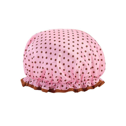 Woman Shower Cap Reusable Long Hair Large Turban Bathroom Waterproof Hair Cap - Streak.