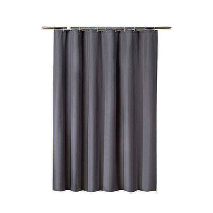 Solid Color Waterproof Shower Curtain Bathroom Decor Resistant Fabric Liner - Blue.