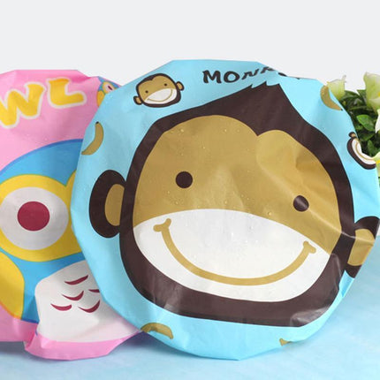 Reusable Women Girls Hair Wrap Waterproof Shower Bath Shower Cap Hat - Frog.
