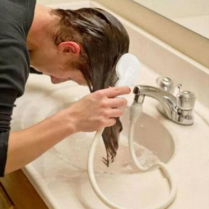Pet Shower Spray  Hose Single Tap Sink Bath Washing Holder Dog Head  Attachment.