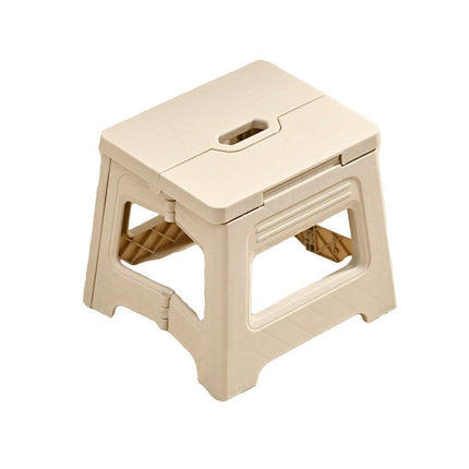 Portable Adjustable Folding Plastic Stool Retractable Outdoor Fishing Chair - Brown.