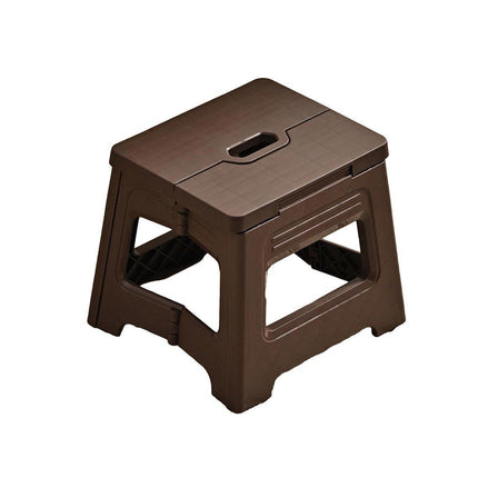 Portable Adjustable Folding Plastic Stool Retractable Outdoor Fishing Chair - Brown.