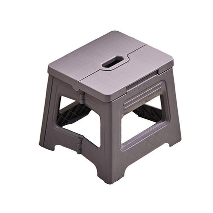 Portable Adjustable Folding Plastic Stool Retractable Outdoor Fishing Chair - White.