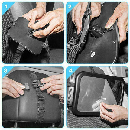 Car Rear Facing Mirror for Little Ones Travel Use Back View Organizer.