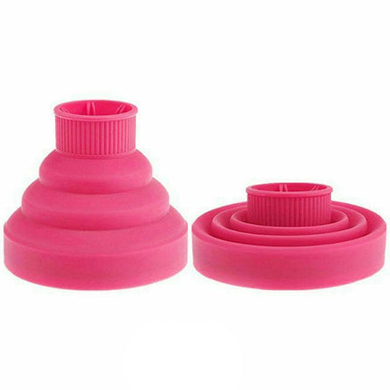 Foldable Hair Dryer Diffuser Universal Silicone Nozzle for Curly Hair Styling - Red.
