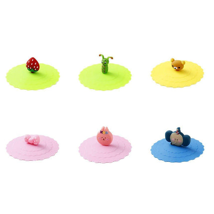 6PCS Silicone Tea Cup Lids Leak Proof Dustproof Universal Drink Covers for Mugs.