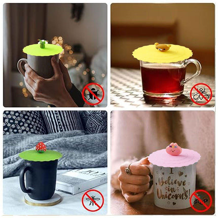 6PCS Silicone Tea Cup Lids Leak Proof Dustproof Universal Drink Covers for Mugs.
