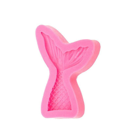 Mermaid Tail Sea Shell Silicone Cake Fondant Sugarcraft Mould Chocolate Mold - Mermaid Tail Large.