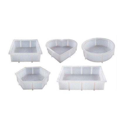New Large Crystal Epoxy Resin Mold Geometry Cube Specimen Love Heart Round Mould - Hexagon.