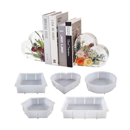 New Large Crystal Epoxy Resin Mold Geometry Cube Specimen Love Heart Round Mould - Hexagon.