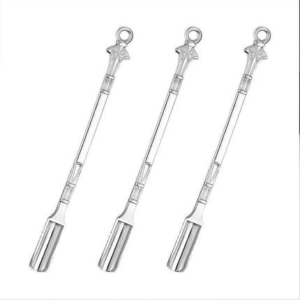 6X Mini Powder Ladle Scoop Mini Spoon Spatula Metal Shovel Silver color Spoon.